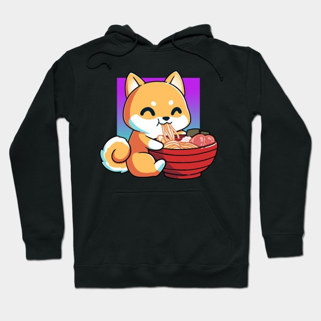 Cute Fox, The Great Ramen off Kanagawa Hoodie by RedoneDesignART